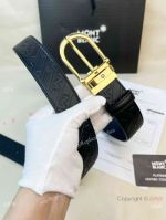 Luxury Copy Mont Blanc Reversible Belt Gold Horseshoe Buckle 35mm